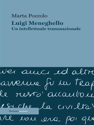 cover image of Luigi Meneghello